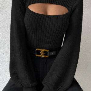Sexy Hollow Out Turtleneck Sweater