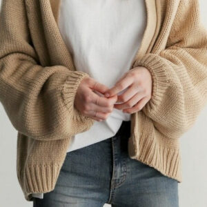 ropped Relaxed Cardigan